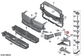 Genuine Bmw (51647422298) Supplementary Cooler Holder, Upper, Right Genuine BMW (51647422298) Supplementary Cooler Holder, Upper, Right