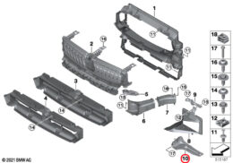 Genuine BMW (51647422300) Supplementary Cooler Holder, Lower, Right