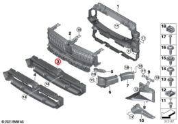 Genuine Bmw (51745A22C64) Air Duct With Air Flap Control, Lower Genuine BMW (51745A22C64) Air Duct with Air Flap Control, Lower