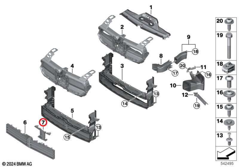 Genuine Bmw (51745B4C883) Air Duct Bracket Air Duct Bracket