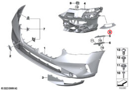 Bumper Impact Absorber, Front, Right
