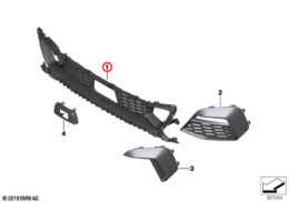 Bumper Grille, Front, Centre