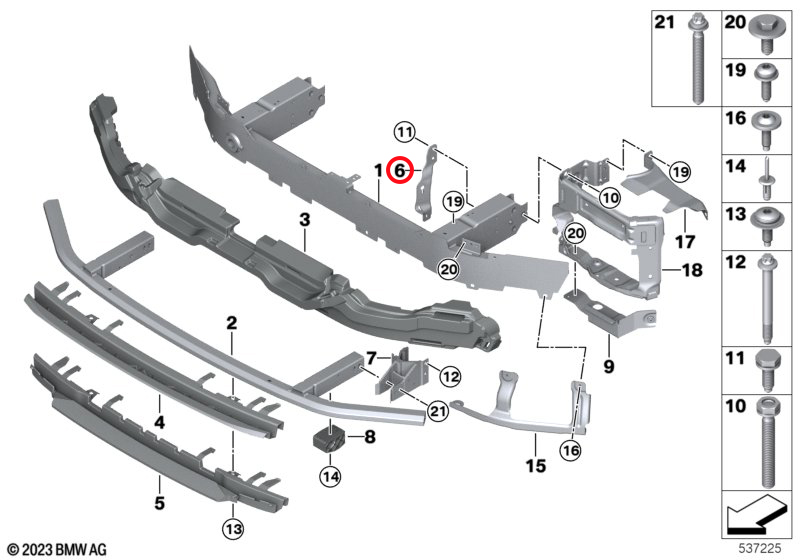 Genuine Bmw (51119463971) Vertical Connection, Front, Left Vertical Connection, Front, Left
