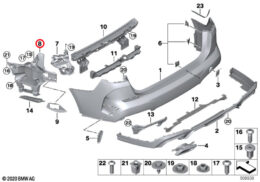 Genuine Bmw (51128075454) Bumper Side Guide, Front, Right Genuine BMW (51128075454) Bumper Side Guide, Front, Right