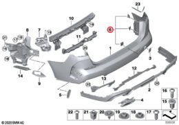 Genuine BMW (51128080706) PDC/PMA Sensor Mounting Bracket, Rear