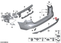 Towing Eye Cover, Primed, Rear