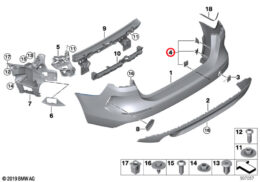PDC/PMA Sensor Mounting Bracket, Rear