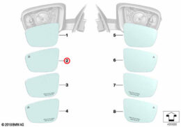 Wing Mirror Glass, Wide Angle, Heated, Left