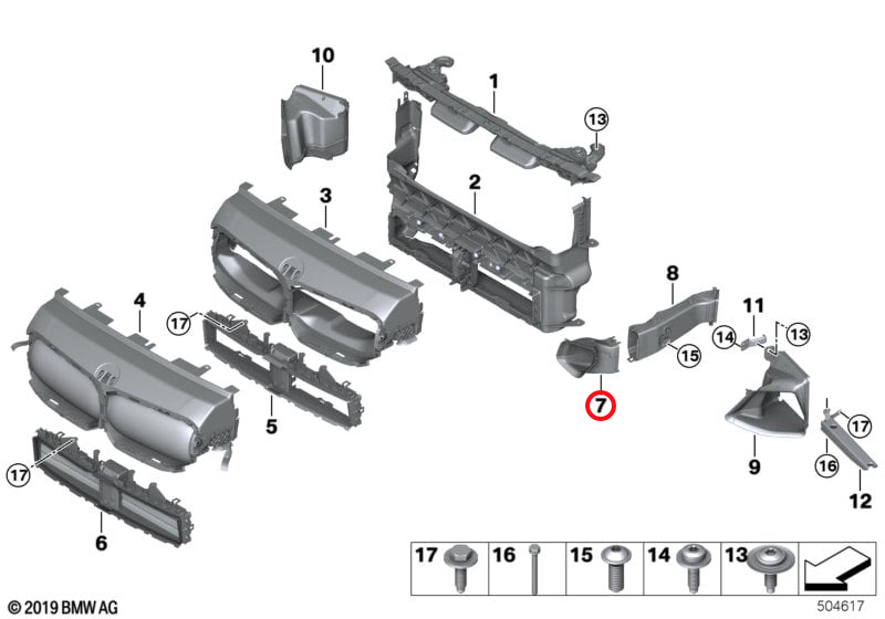 Genuine Bmw (51748075477) Brake Air Duct, Left Brake Air Duct, Left - Image 5