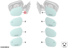 Left Wide-Angle Mirror Glass