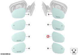 Right Wide-Angle Mirror Glass