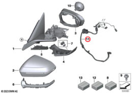 Left Wing Mirror Wiring Harness