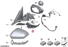 Left Lower Mirror Housing