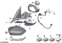 Right M Mirror Cap