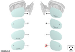 Right Wide-Angle Mirror Glass