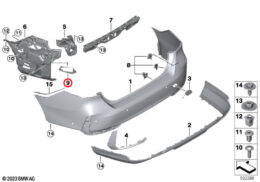 Rear Right Bumper Absorber Funnel