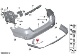 Rear Right Chrome Bumper Trim