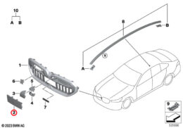 Front Grille Centre Cover, Titan Bronze